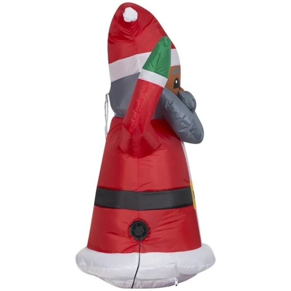 Gemmy Airblown Inflatable African American Santa Car Buddy 3Ft LED Christmas New